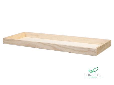 WOODEN TRAY RECTANGLE NATURAL 50X17X3CM