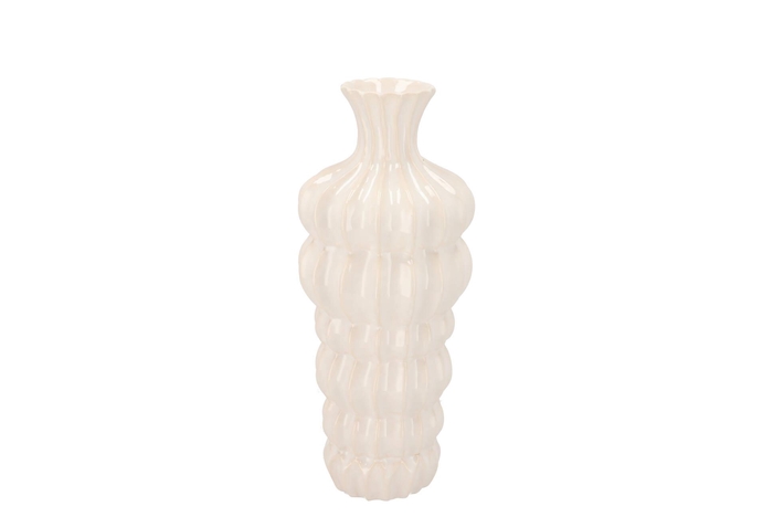 Dunja White Vase 12x12x25cm