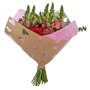 Hoes 35x35cm Oblique OPP40/Fibre Sweetheart roze 500/doos