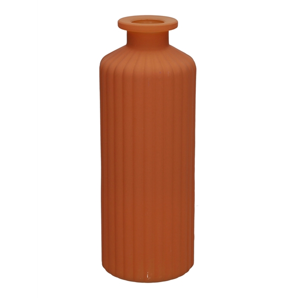 <h4>Bottle Caro lines d4.5\\7.5xh20 brown\\terra matt</h4>