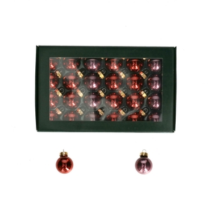 Kerstbal Bal  25mm combi x24