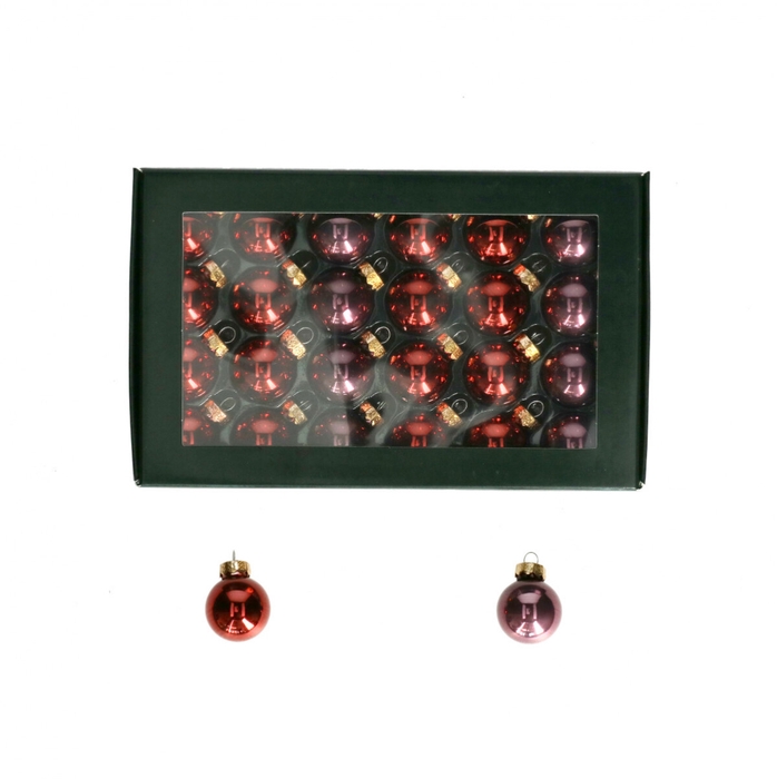 <h4>Kerstbal Bal  25mm combi x24</h4>