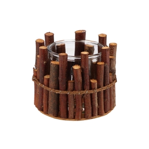 Nature Birch Branch Natural Glass Jar 16x14cm