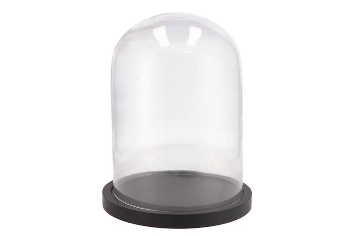 <h4>Bell Jar On A Plateau Black 22x30cm</h4>