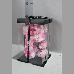 *DIV BEER ZIJDE ROOS MIX 28 CM
