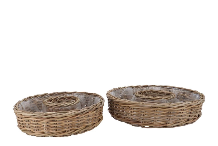 <h4>Rattan Kuboo Ring Basket S/2 47x10cm / 54x11cm</h4>