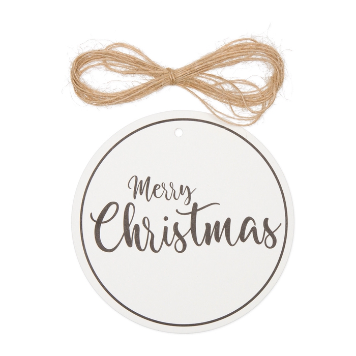 Kerst Labels Merry Christ.d10cm x40