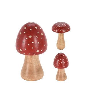 Autumn Deco mushroom d09*15cm ass.