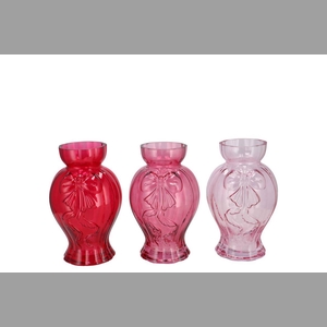 Bowy Jolly Pink Mix Vase Ass 11x11x18cm