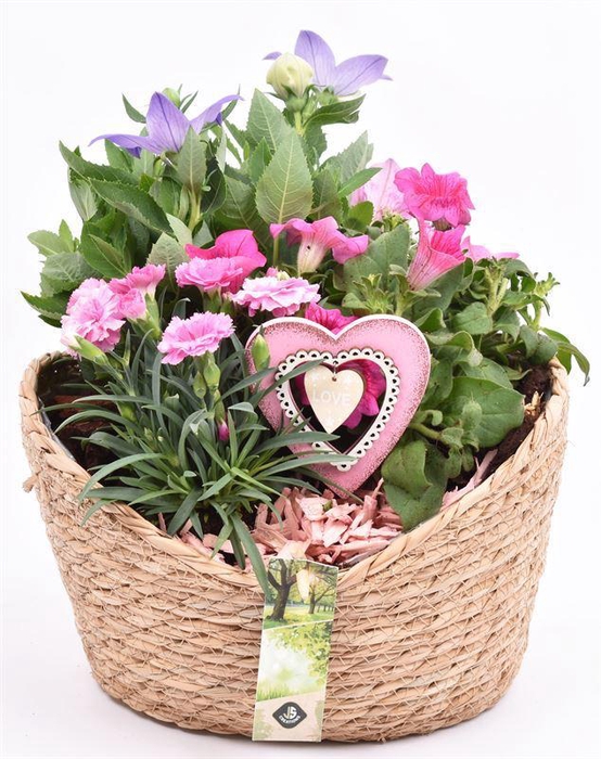 <h4>Jute mand ovaal 25x22cm</h4>