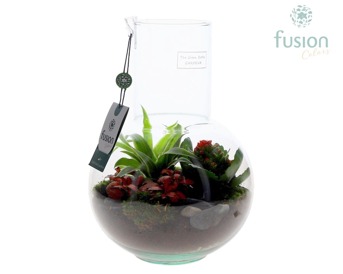 <h4>Green Bottle Suzanne Medium met arrangement</h4>