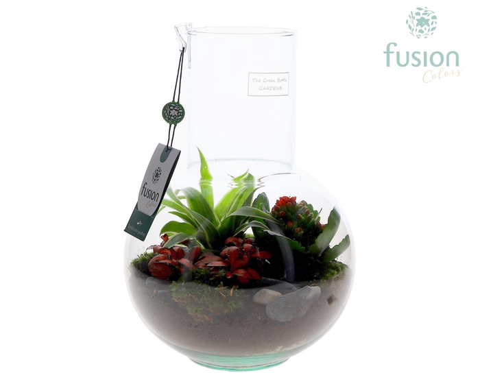 <h4>Green Bottle Suzanne Medium met arrangement</h4>