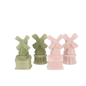 Holland Pistache/pink Vase Mill Ass 12x11x24cm Nm