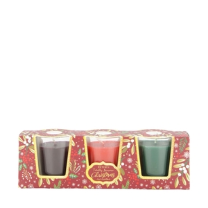 Christmas Candle giftbox X-mas d06*6cm