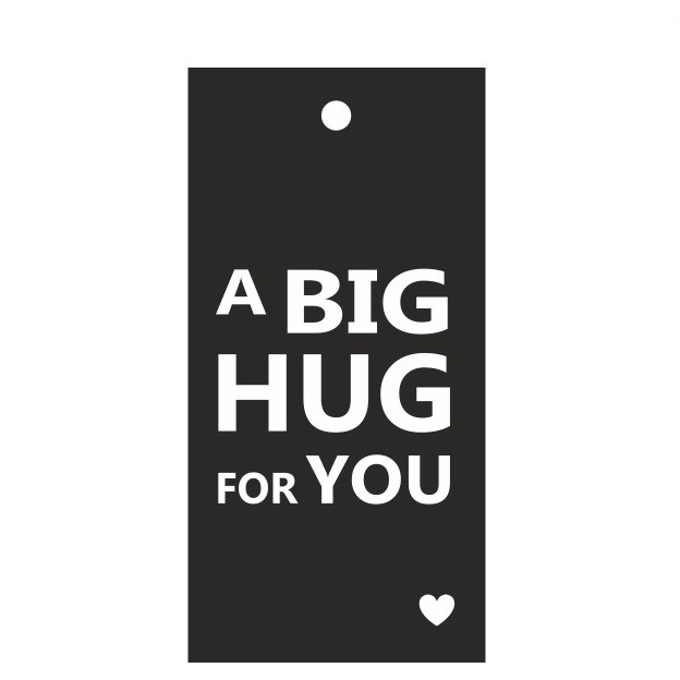 <h4>Labels Kaart 5*10cm x20 Big Hug</h4>