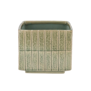 Mirre Pistache Cube Pot 18x18x15cm