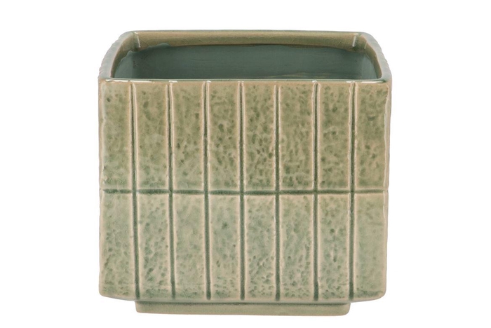 <h4>Mirre Pistache Cube Pot 18x18x15cm</h4>