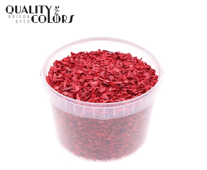 Wood chips 3 ltr bucket Red