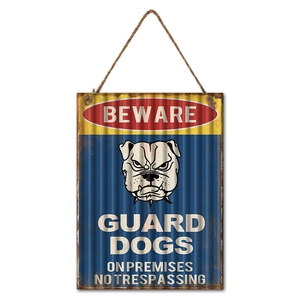 Wall Hanger Mtl Guard Dog 9849