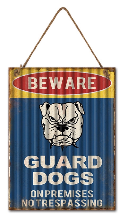 Wall Hanger Mtl Guard Dog 9849