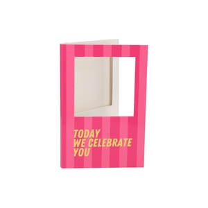Gift Tile Card Celebrate Fuchsia 21x14x1cm