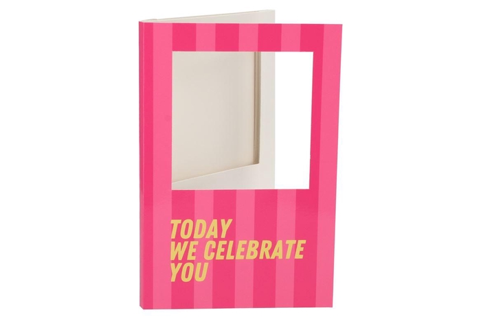 <h4>Gift Tile Card Celebrate Fuchsia 21x14x1cm</h4>