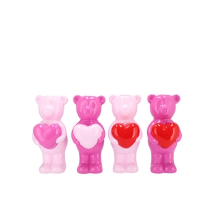 Love Sweet Fuchsia Mix Bear Heart Ass 10x12x21cm