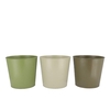 Zinc Summer Green Mix Bucket Striped Ass 25x22x17cm