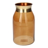 DF02-666001700 - Vase Luna d9.2/12xh21 brown transp/gold