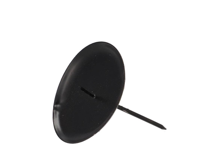 <h4>Metal Page Candle Holder Black Dia 8cm Nm</h4>