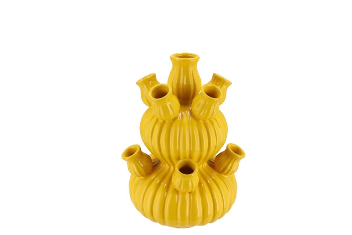 <h4>Amsterdam Yellow Tulip Vase Bubbles 20x30cm Nm</h4>