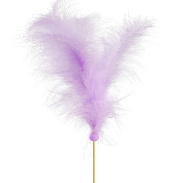 Pick Feathers 10cm+50cm stick lilac