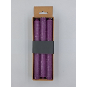 DF11-731278100 - Set/6 Dinner candle Lucian d2.2xh20 rustic aubergine