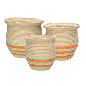 DF06-730243400 - Set/3 Basket Amina d23xh23 orange/hemlock