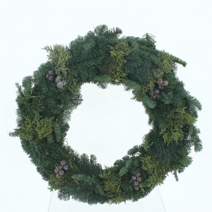 Krans Mix Half Gebonden 70cm (cypresse Nuts)