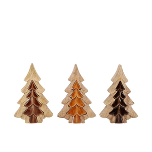 Pine Tree 3d Woods Brown 20x13x3cm