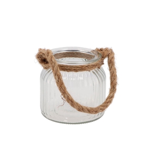Glass Rope Ribbed 11x11cm