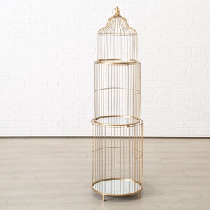 Shelf Alexis, H 141 cm, W 40 cm, Iron, Mirror glass, 4020607610583, 1013063