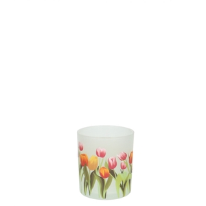 Theelichth. Tulips d07*8cm