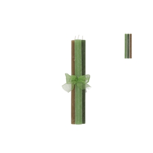 Frosty Green Mix Taper Candle 2x25cm