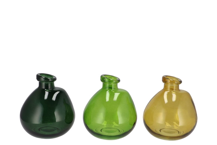 <h4>Karakum Forest Green Vase Ass 16x14cm Nm</h4>