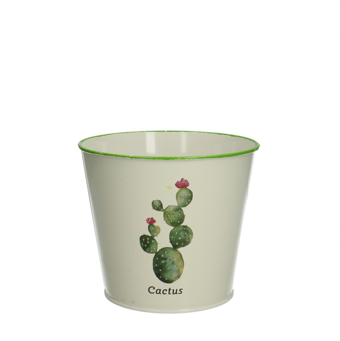 <h4>Zink Pot Cactus rondo d12.5*11cm</h4>