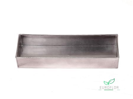 MELAMINE TRAY GLAMOUR SILVER 32X11XH5