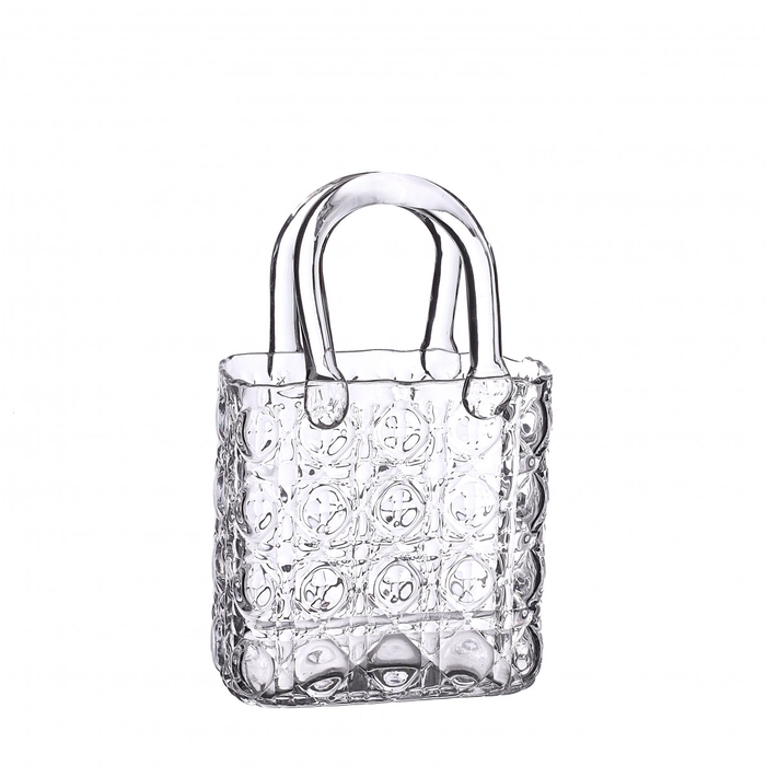 <h4>Glass Handbag vase Elysee 14*9.5*22cm</h4>