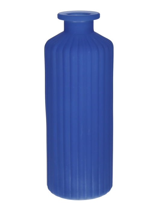 DF02-666113500 - Bottle Caro lines d4.5/7.5xh20 cobalt blue matt