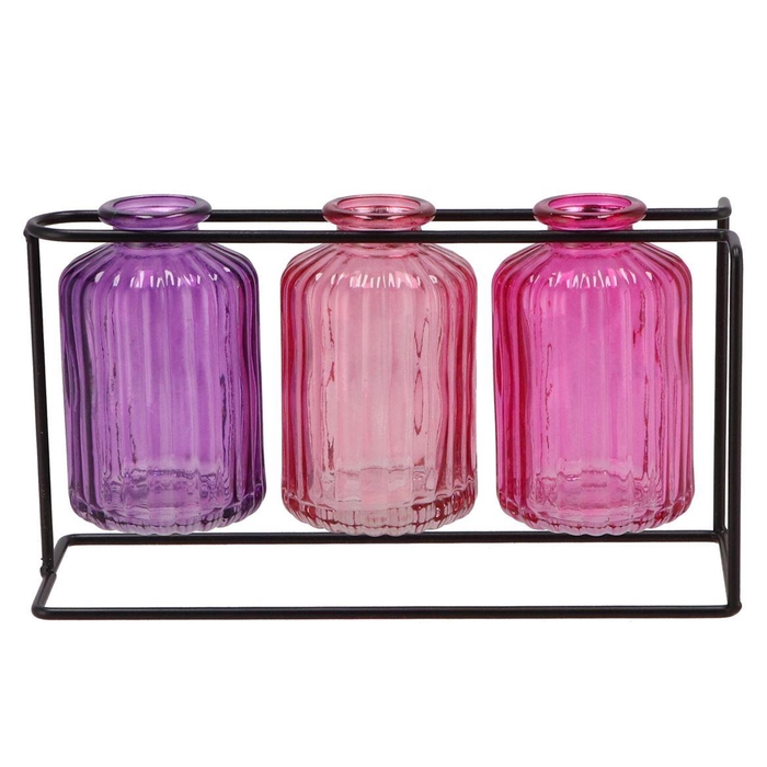 <h4>Karakum Pretty Pink Rack Black 22x8x12cm</h4>