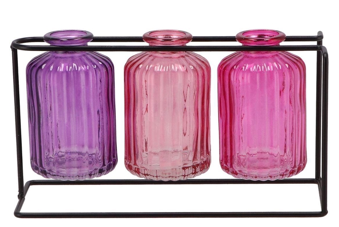 Karakum Pretty Pink Rack Black 22x8x12cm