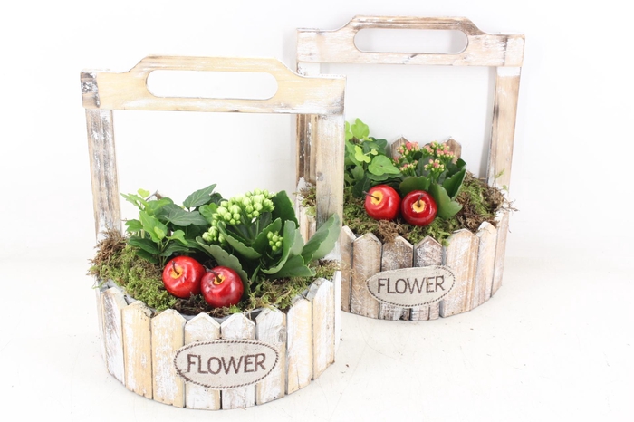 <h4>arr2 TD - Hout planter half rond - rood/wit</h4>