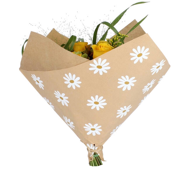 <h4>Hoes 35x35cm Oblique 45gr kraft Daisies 250/doos</h4>