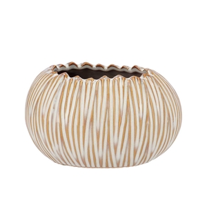 Ella White Pot Oval Ass 19x14x11cm